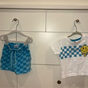 ISH Blue and White Checkered Pants